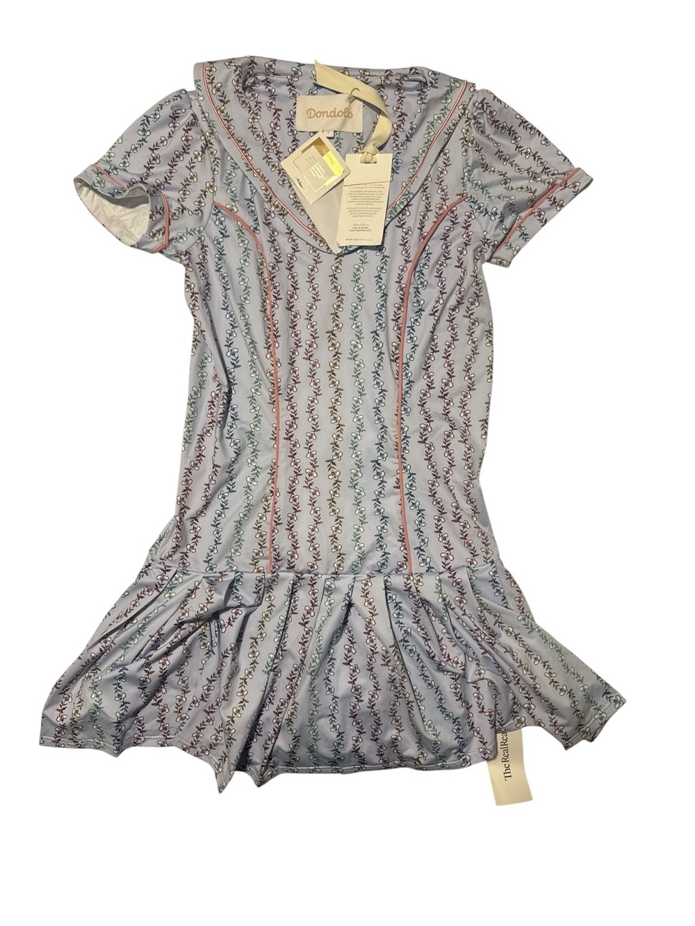Dondolo- Women’s Collared Golf Dress Iga Bloom Print Pleated Floral